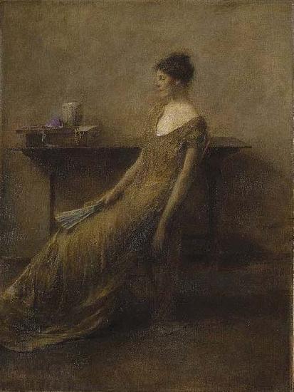 Thomas Dewing Lady in Gold oil painting picture